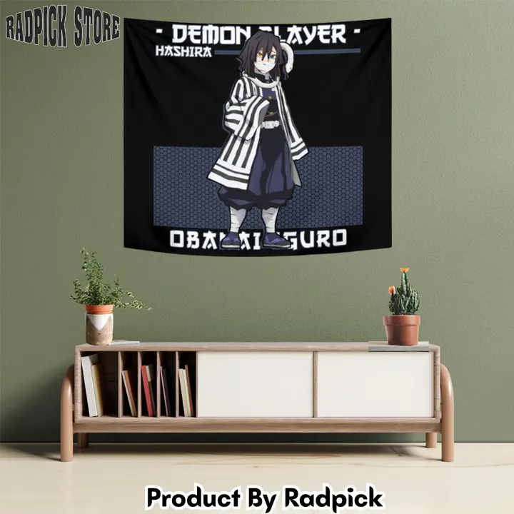 Obanai iguro tapestry custom anime wall decor  rp5941279